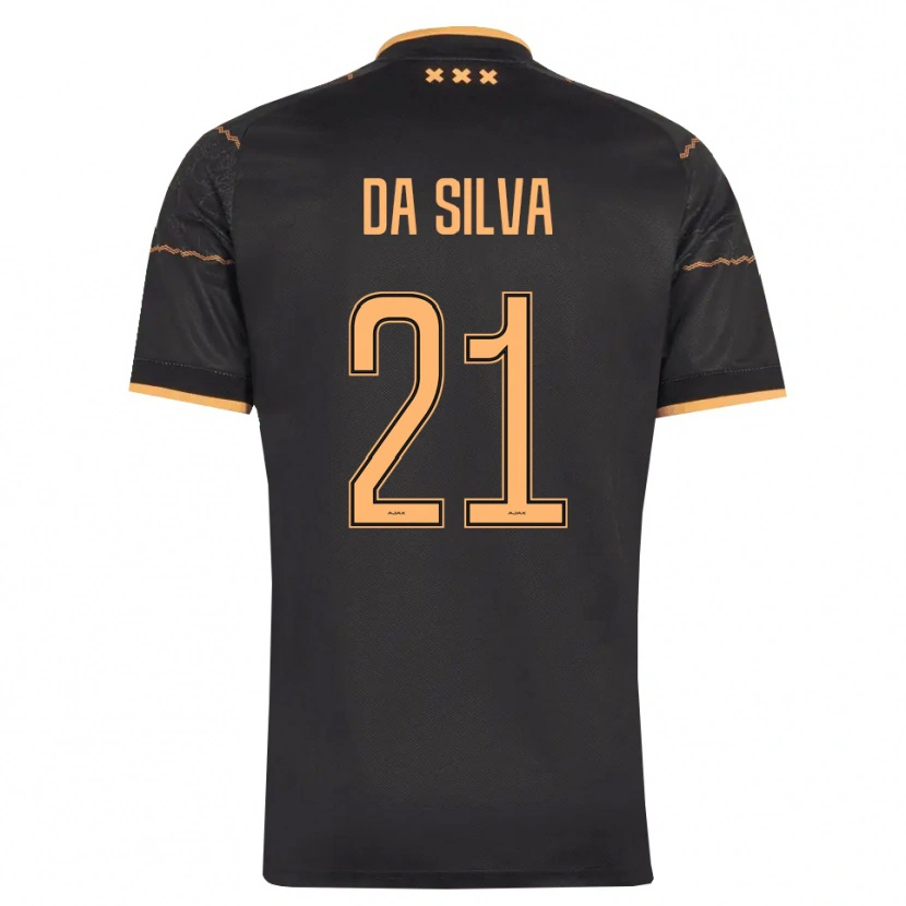 Danxen Børn Paulo Da Silva #21 Sort Orange Udebane Spillertrøjer 2026/27 Trøje T-Shirt