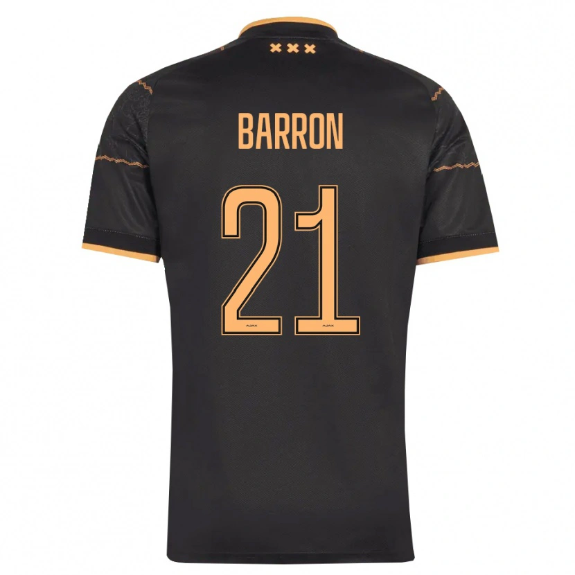 Danxen Børn Eternal Barron #21 Sort Orange Udebane Spillertrøjer 2026/27 Trøje T-Shirt