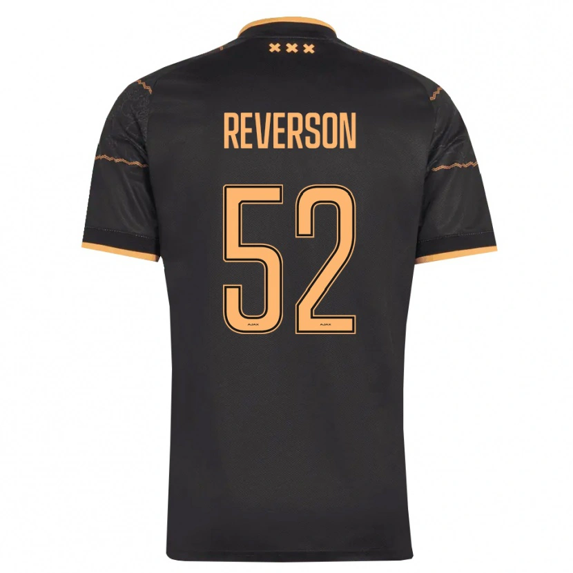 Danxen Børn Paul Reverson #52 Sort Orange Udebane Spillertrøjer 2026/27 Trøje T-Shirt