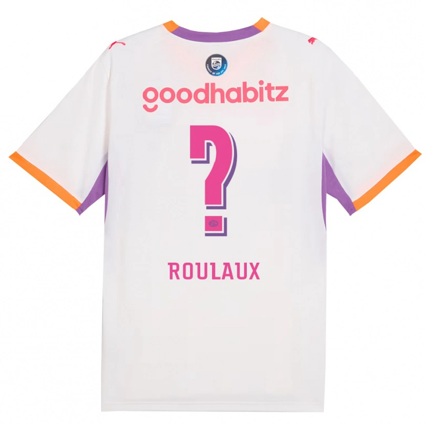 Danxen Børn Youri Roulaux #0 Hvid Lilla Orange Udebane Spillertrøjer 2026/27 Trøje T-Shirt