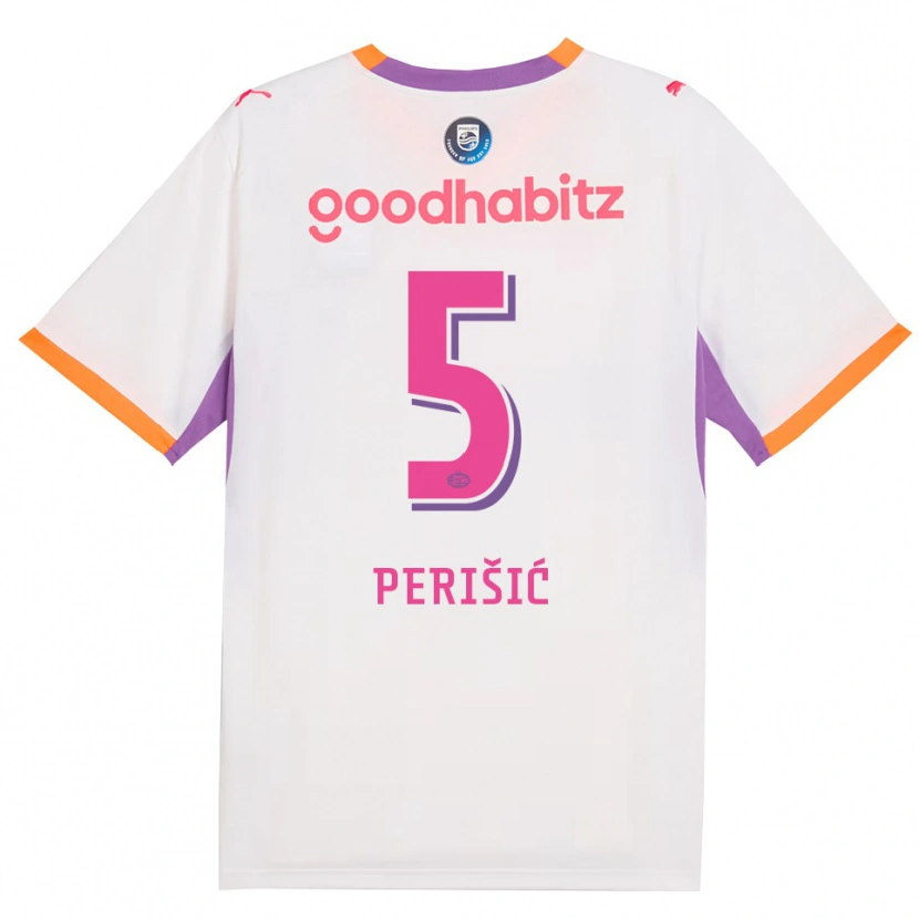 Danxen Børn Ivan Perišić #5 Hvid Lilla Orange Udebane Spillertrøjer 2026/27 Trøje T-Shirt