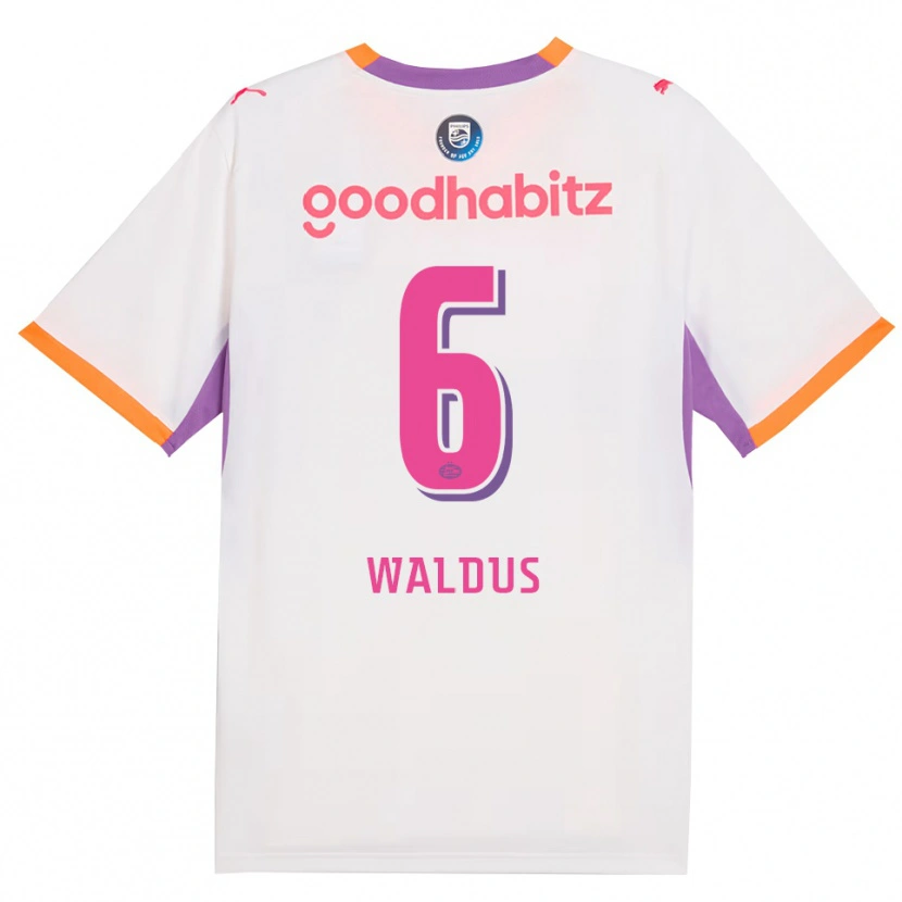 Danxen Børn Maruschka Waldus #6 Hvid Lilla Orange Udebane Spillertrøjer 2026/27 Trøje T-Shirt