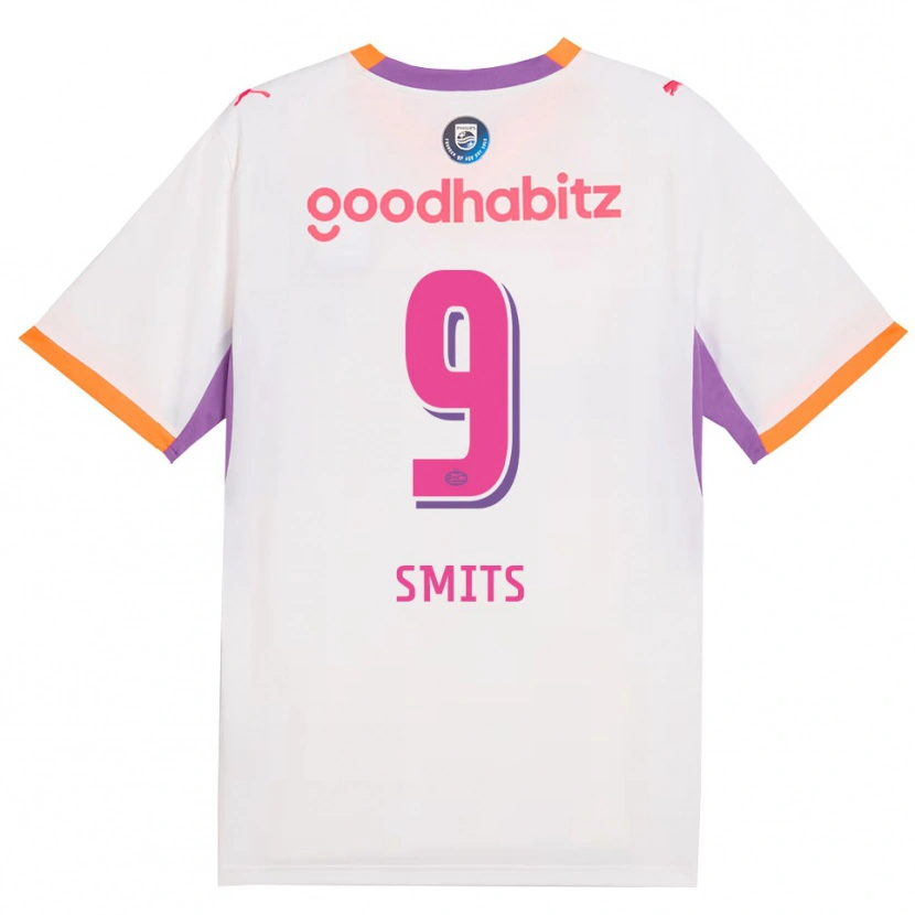 Danxen Børn Joelle Smits #9 Hvid Lilla Orange Udebane Spillertrøjer 2026/27 Trøje T-Shirt