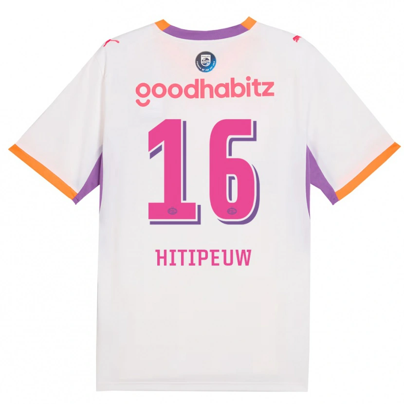 Danxen Børn Thaliro Hitipeuw #16 Hvid Lilla Orange Udebane Spillertrøjer 2026/27 Trøje T-Shirt