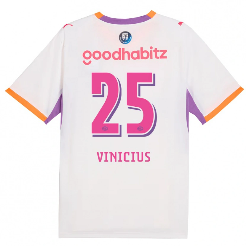 Danxen Børn Carlos Vinicius #25 Hvid Lilla Orange Udebane Spillertrøjer 2026/27 Trøje T-Shirt