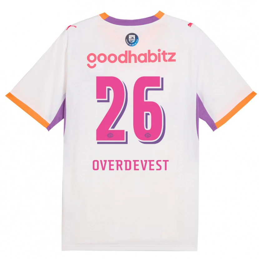 Danxen Børn Marco Overdevest #26 Hvid Lilla Orange Udebane Spillertrøjer 2026/27 Trøje T-Shirt