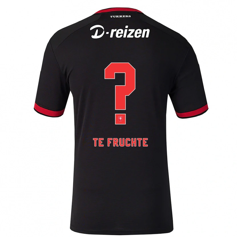 Danxen Børn Jonah Te Fruchte #0 Rød Hvid Sort Udebane Spillertrøjer 2026/27 Trøje T-Shirt