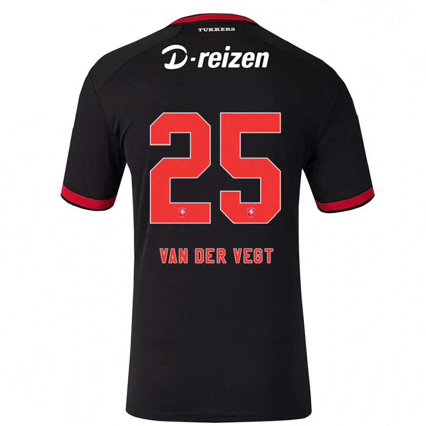 Danxen Børn Imre Van Der Vegt #25 Rød Hvid Sort Udebane Spillertrøjer 2026/27 Trøje T-Shirt