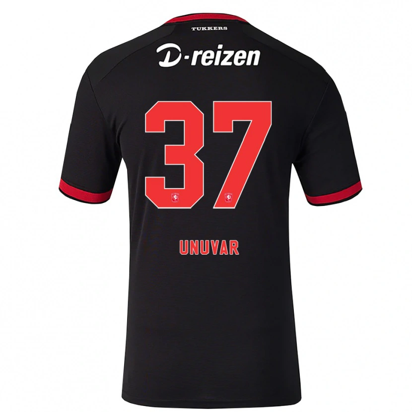 Danxen Børn Naci Ünüvar #37 Rød Hvid Sort Udebane Spillertrøjer 2026/27 Trøje T-Shirt