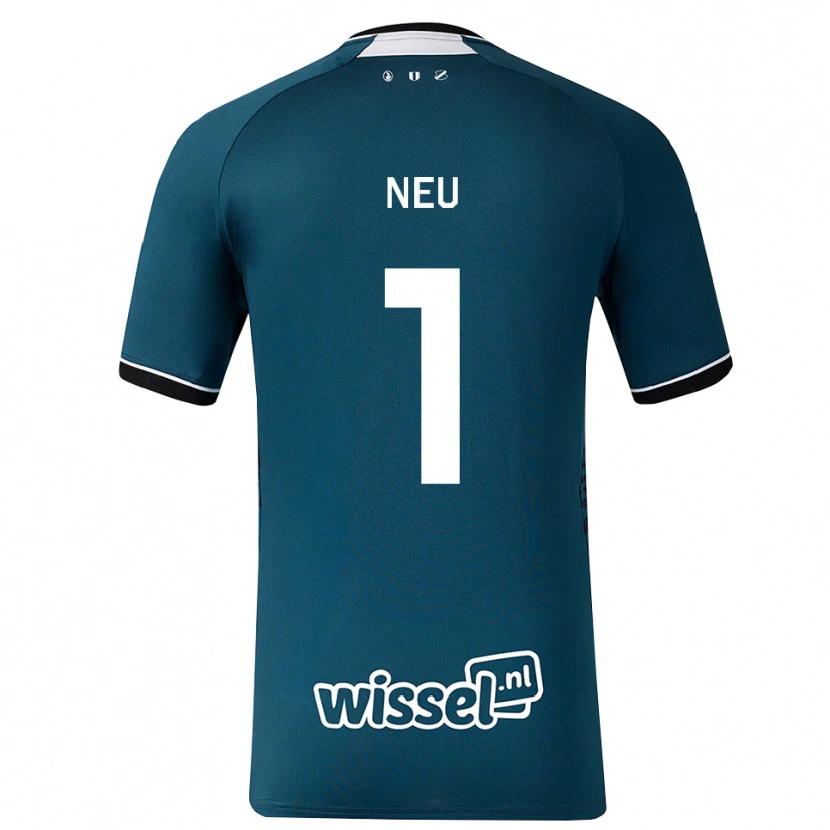Danxen Børn Luca Neu #1 Mørkskifergrå Hvid Udebane Spillertrøjer 2026/27 Trøje T-Shirt