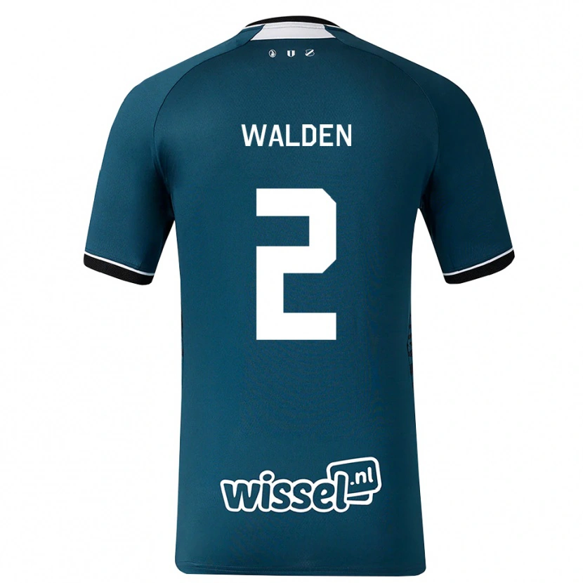 Danxen Børn Jaden Walden #2 Mørkskifergrå Hvid Udebane Spillertrøjer 2026/27 Trøje T-Shirt