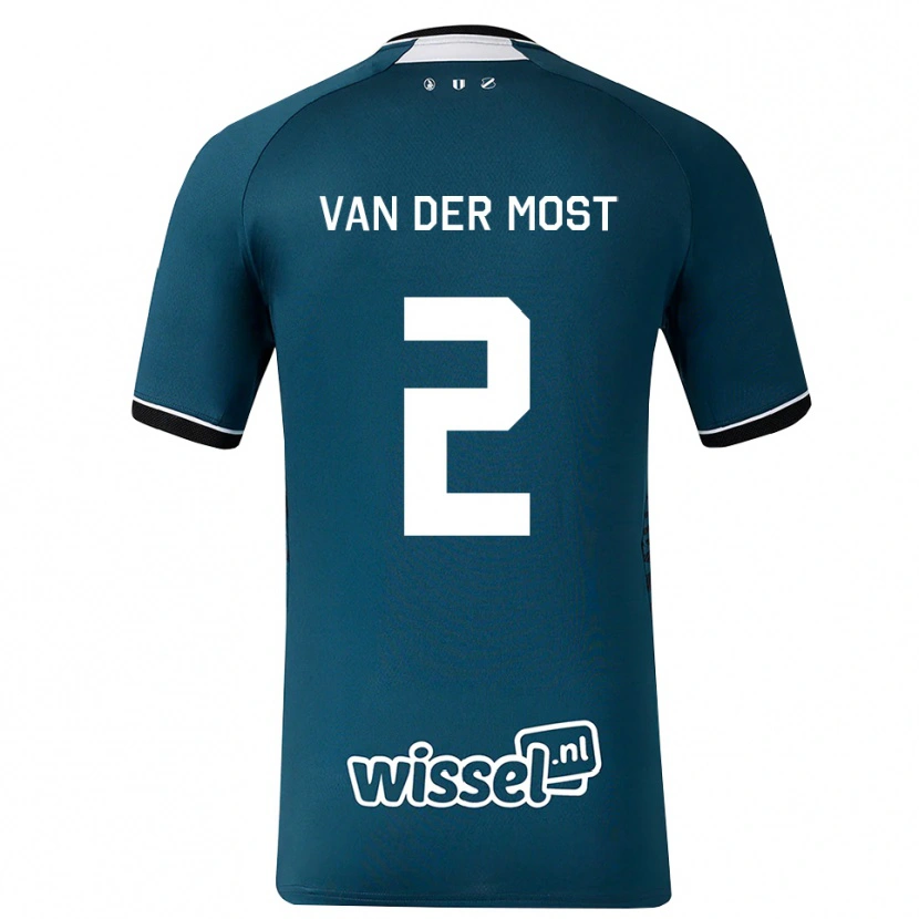 Danxen Børn Liza Van Der Most #2 Mørkskifergrå Hvid Udebane Spillertrøjer 2026/27 Trøje T-Shirt