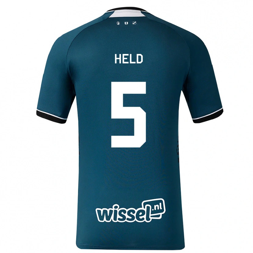 Danxen Børn Nazjir Held #5 Mørkskifergrå Hvid Udebane Spillertrøjer 2026/27 Trøje T-Shirt
