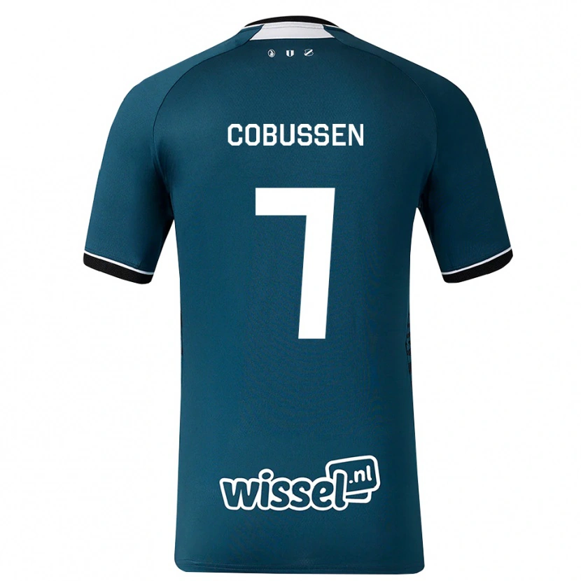Danxen Børn Sophie Cobussen #7 Mørkskifergrå Hvid Udebane Spillertrøjer 2026/27 Trøje T-Shirt