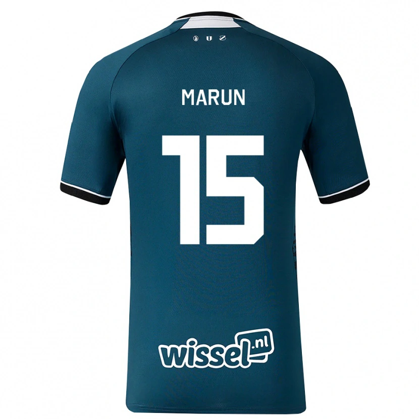 Danxen Børn Pedro Marun #15 Mørkskifergrå Hvid Udebane Spillertrøjer 2026/27 Trøje T-Shirt