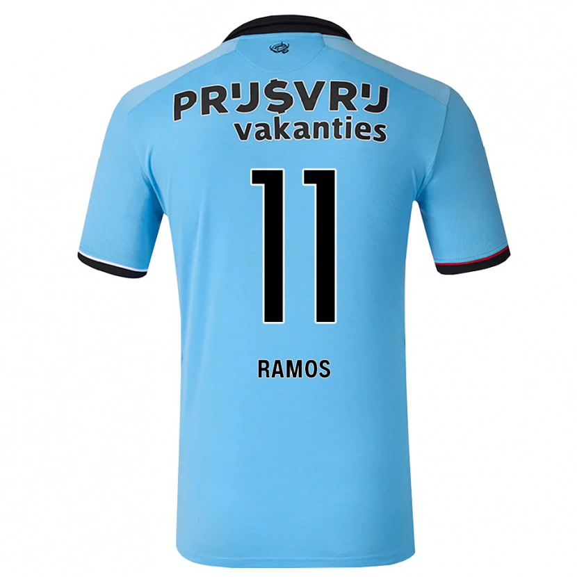 Danxen Børn Dimayro Ramos #11 Dybhimmelblå Sort Rød Udebane Spillertrøjer 2026/27 Trøje T-Shirt