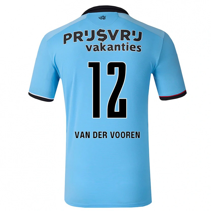 Danxen Børn Remy Van Der Vooren #12 Dybhimmelblå Sort Rød Udebane Spillertrøjer 2026/27 Trøje T-Shirt