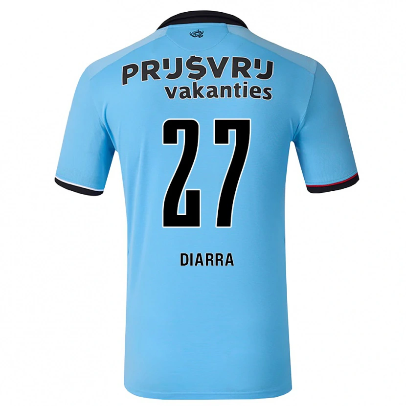 Danxen Børn Gaoussou Diarra #27 Dybhimmelblå Sort Rød Udebane Spillertrøjer 2026/27 Trøje T-Shirt