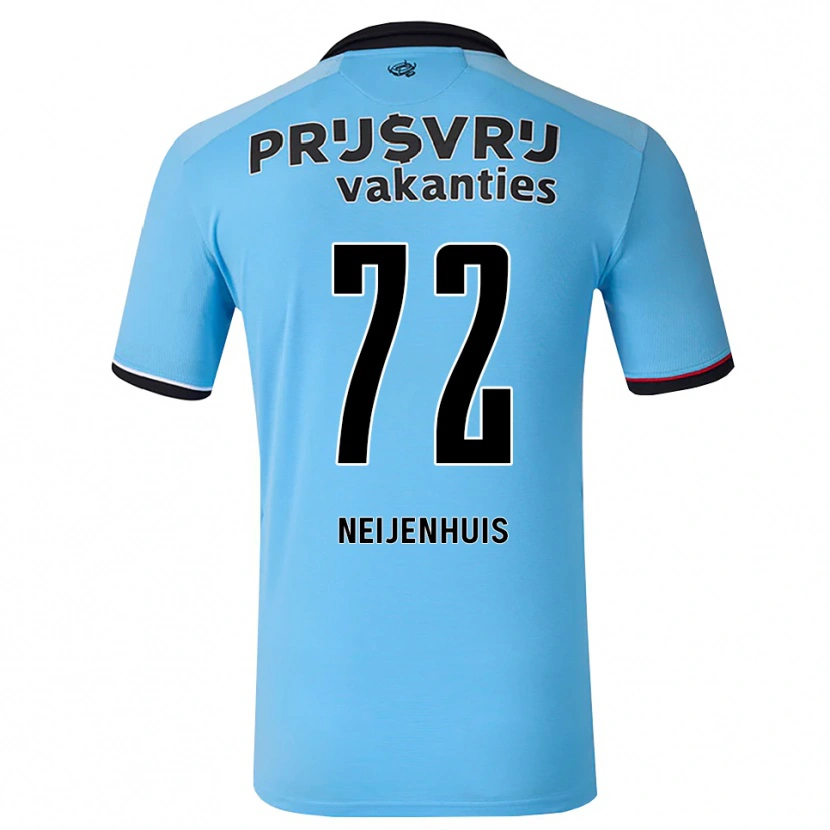 Danxen Børn Kelvin Neijenhuis #72 Dybhimmelblå Sort Rød Udebane Spillertrøjer 2026/27 Trøje T-Shirt