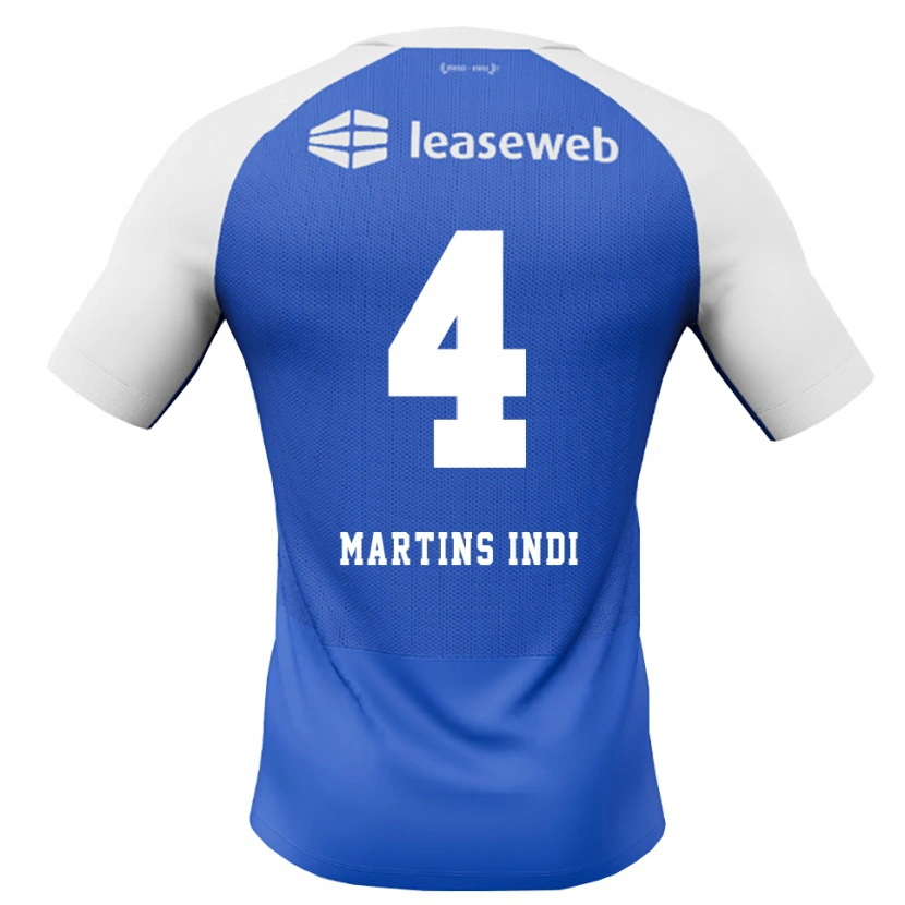 Danxen Børn Bruno Martins Indi #4 Jægerblå Rød Hvid Udebane Spillertrøjer 2026/27 Trøje T-Shirt