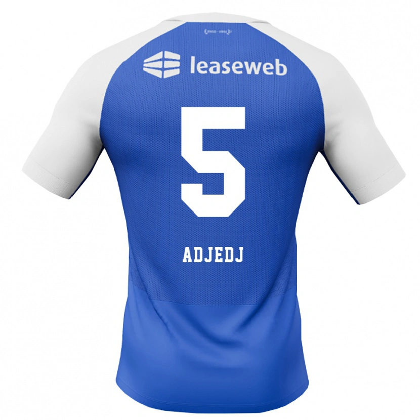 Danxen Børn Eliav Adjedj #5 Jægerblå Rød Hvid Udebane Spillertrøjer 2026/27 Trøje T-Shirt