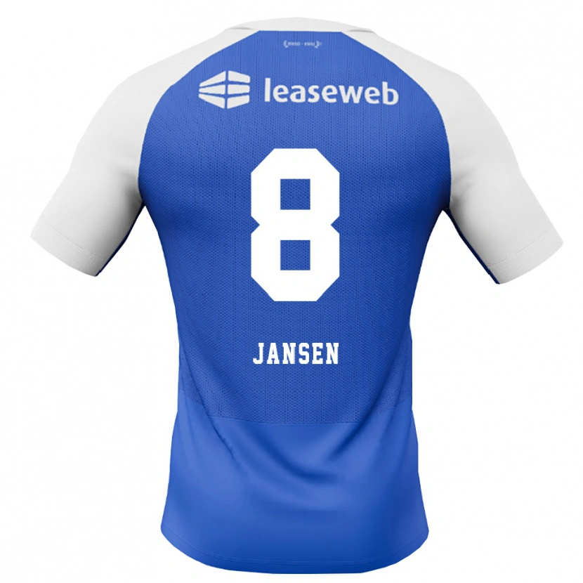 Danxen Børn Jim Jansen #8 Jægerblå Rød Hvid Udebane Spillertrøjer 2026/27 Trøje T-Shirt