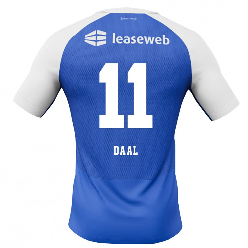 Danxen Børn Ro-Zangelo Daal #11 Jægerblå Rød Hvid Udebane Spillertrøjer 2026/27 Trøje T-Shirt