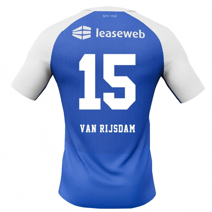 Danxen Børn Julian Van Rijsdam #15 Jægerblå Rød Hvid Udebane Spillertrøjer 2026/27 Trøje T-Shirt