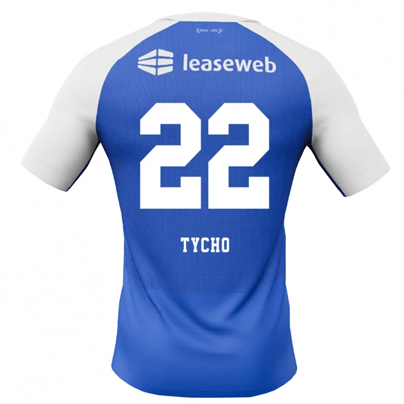 Danxen Børn Tycho De Wit #22 Jægerblå Rød Hvid Udebane Spillertrøjer 2026/27 Trøje T-Shirt