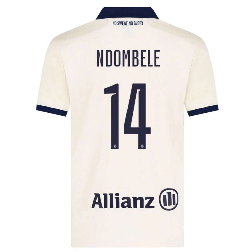 Danxen Børn Don Ndombele #14 Beige Sort Udebane Spillertrøjer 2026/27 Trøje T-Shirt
