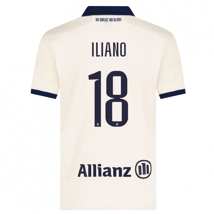 Danxen Børn Isabelle Iliano #18 Beige Sort Udebane Spillertrøjer 2026/27 Trøje T-Shirt