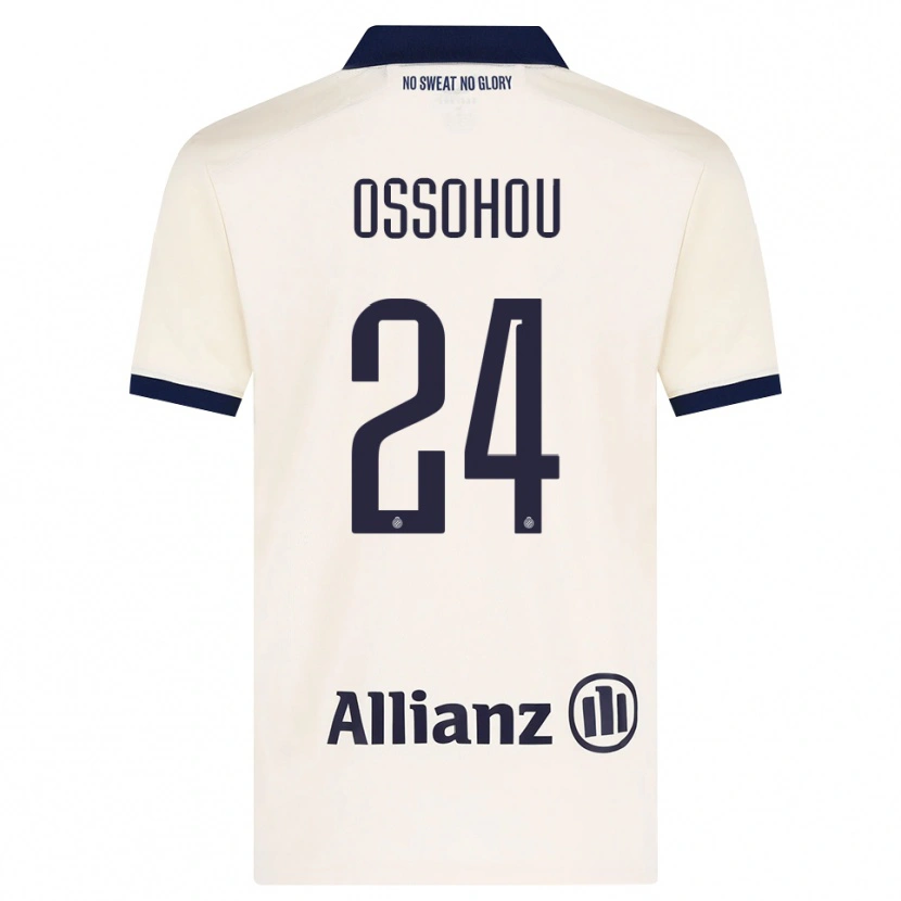 Danxen Børn Clever Ossohou #24 Beige Sort Udebane Spillertrøjer 2026/27 Trøje T-Shirt