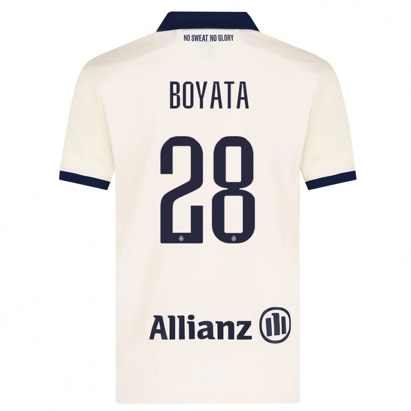 Danxen Børn Dedryck Boyata #28 Beige Sort Udebane Spillertrøjer 2026/27 Trøje T-Shirt