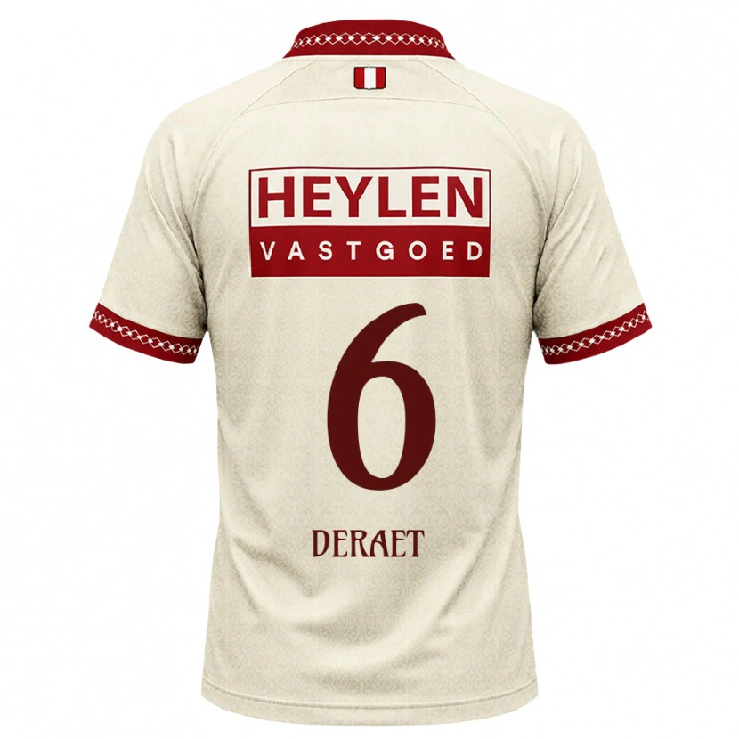 Danxen Børn Xavi Deraet #6 Beige Rød Udebane Spillertrøjer 2026/27 Trøje T-Shirt