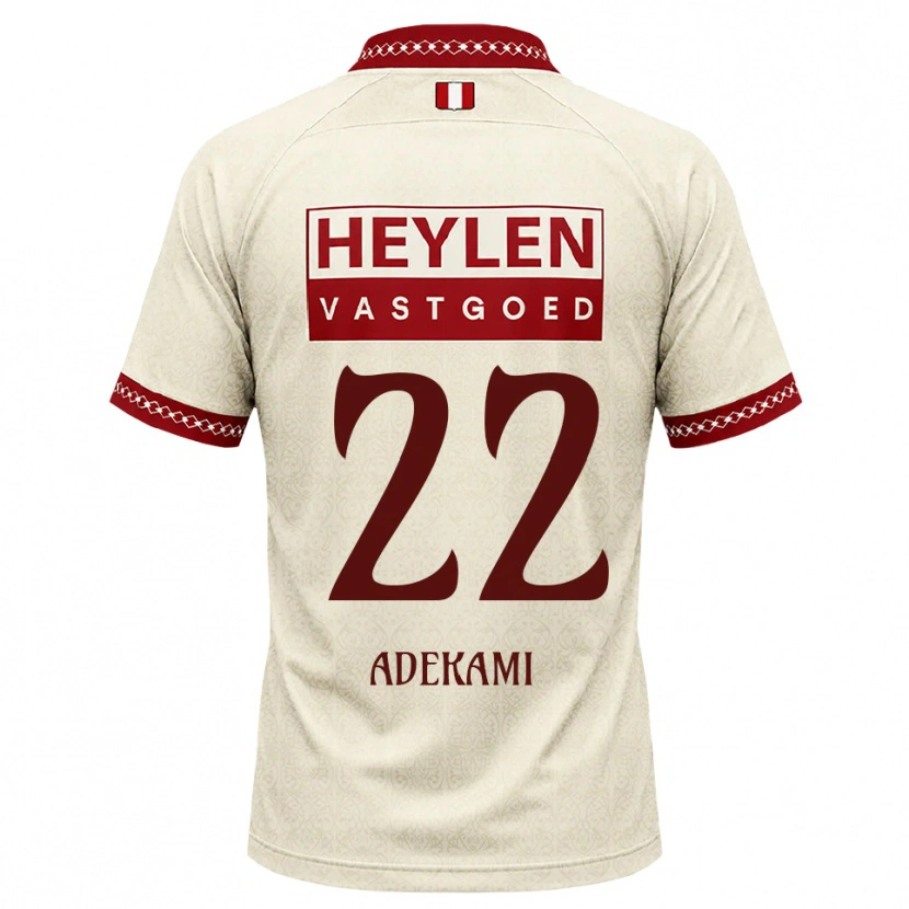 Danxen Børn Farouck Adekami #22 Beige Rød Udebane Spillertrøjer 2026/27 Trøje T-Shirt