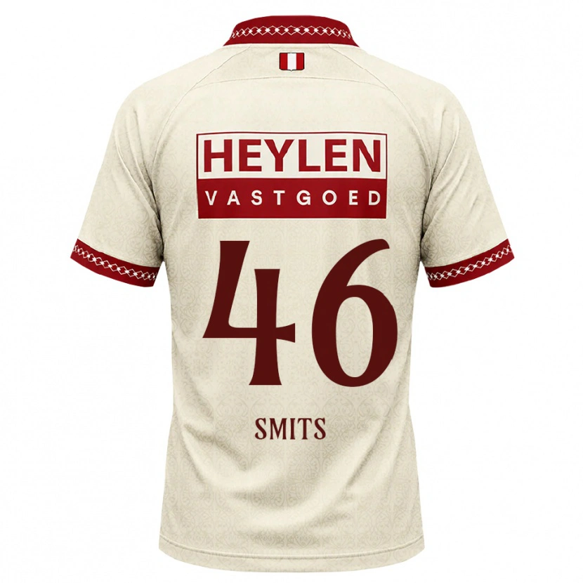 Danxen Børn Milan Smits #46 Beige Rød Udebane Spillertrøjer 2026/27 Trøje T-Shirt