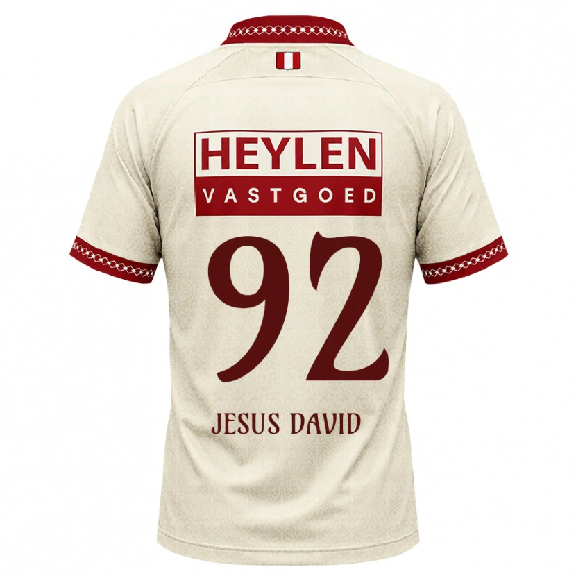 Danxen Børn Gabriel Jesus David #92 Beige Rød Udebane Spillertrøjer 2026/27 Trøje T-Shirt