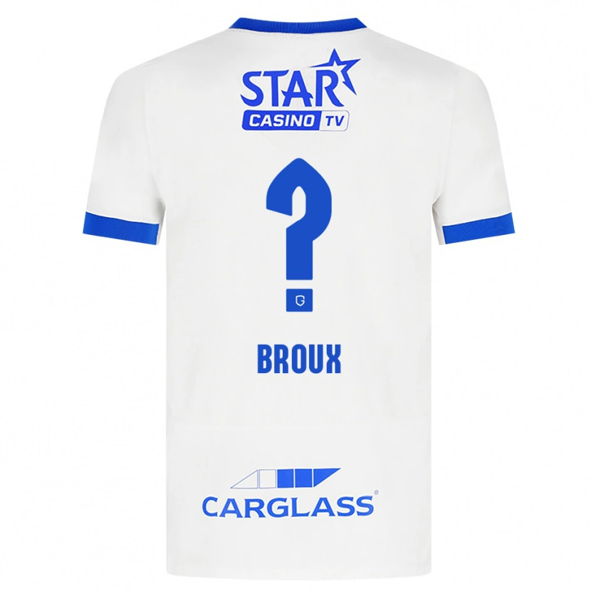 Danxen Børn Maxim Broux #0 Hvid Blå Udebane Spillertrøjer 2026/27 Trøje T-Shirt