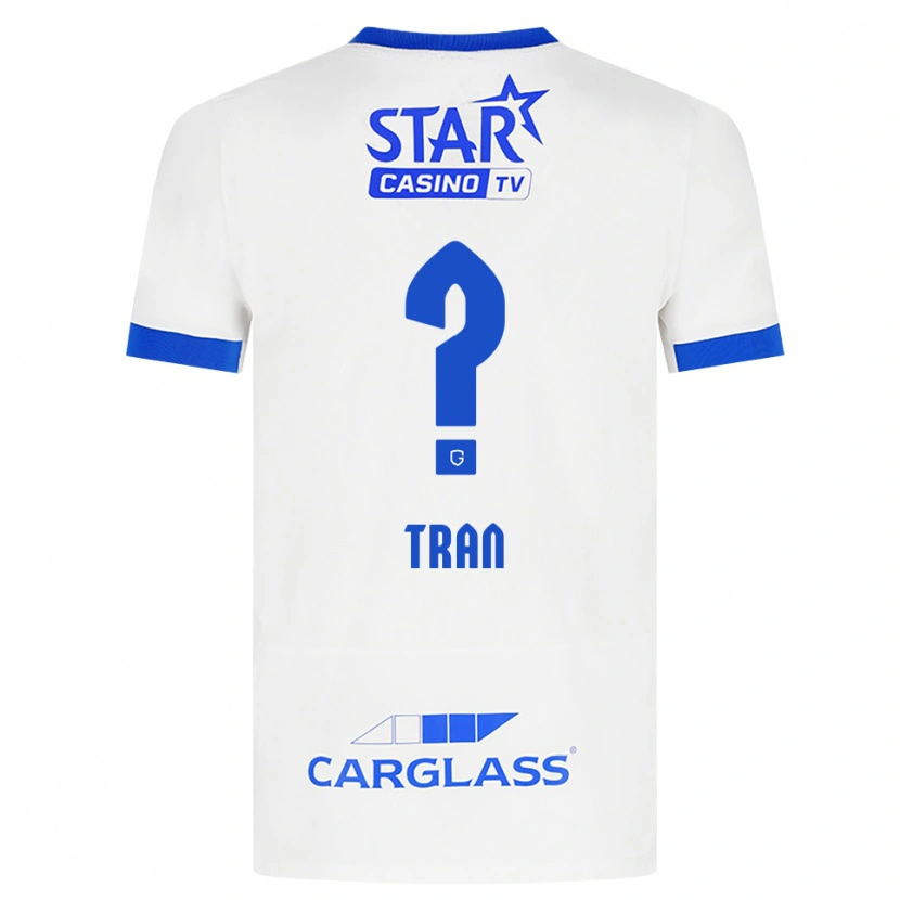 Danxen Børn Lenn-Minh Tran #0 Hvid Blå Udebane Spillertrøjer 2026/27 Trøje T-Shirt