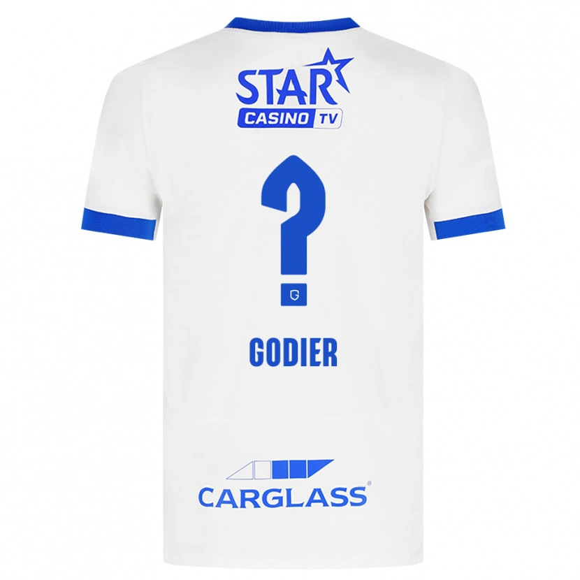Danxen Børn Chelsea Godier #0 Hvid Blå Udebane Spillertrøjer 2026/27 Trøje T-Shirt