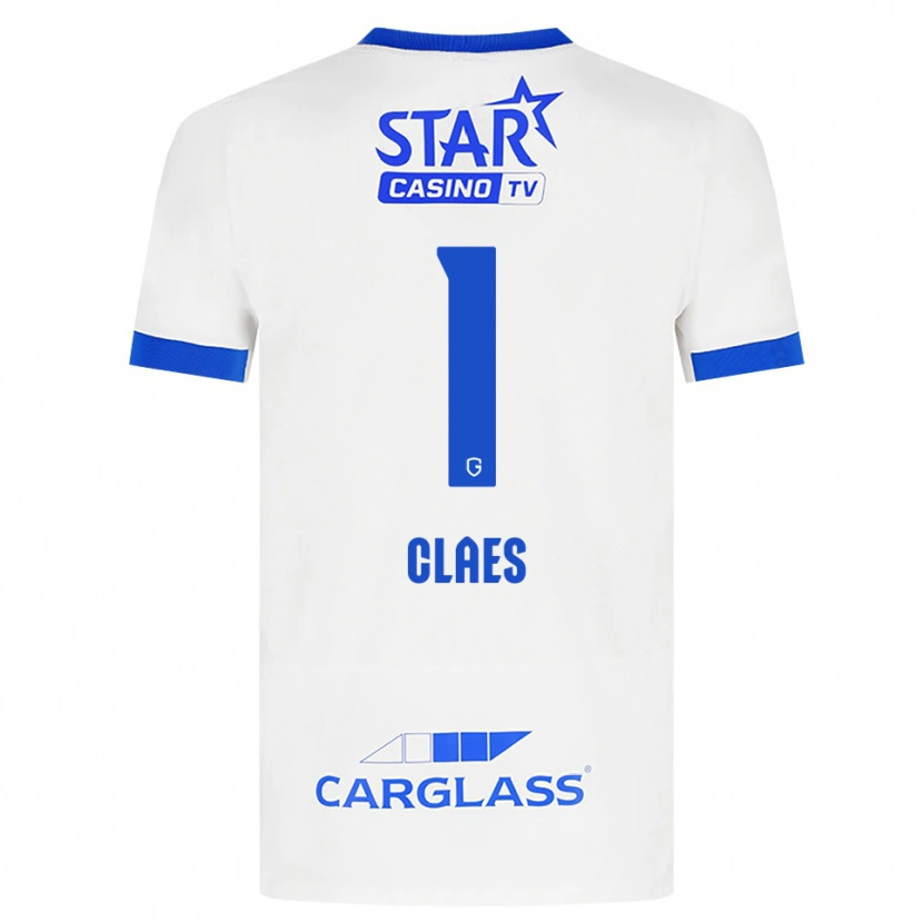Danxen Børn Mirthe Claes #1 Hvid Blå Udebane Spillertrøjer 2026/27 Trøje T-Shirt