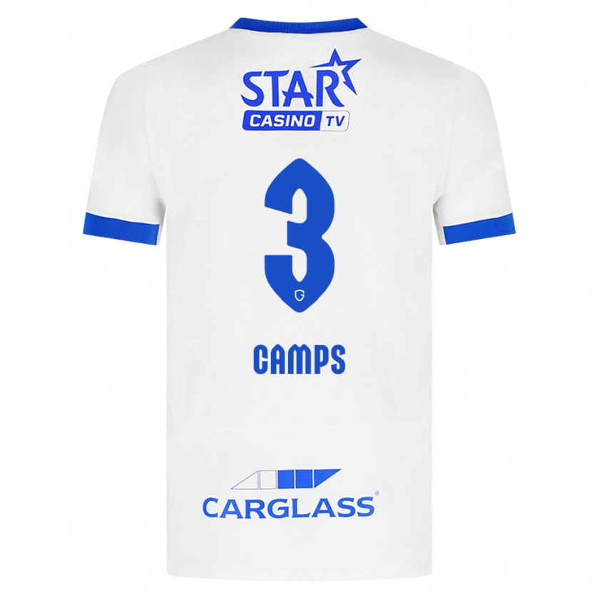 Danxen Børn Romy Camps #3 Hvid Blå Udebane Spillertrøjer 2026/27 Trøje T-Shirt