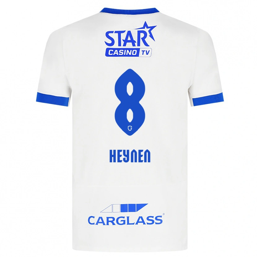 Danxen Børn Bryan Heynen #8 Hvid Blå Udebane Spillertrøjer 2026/27 Trøje T-Shirt