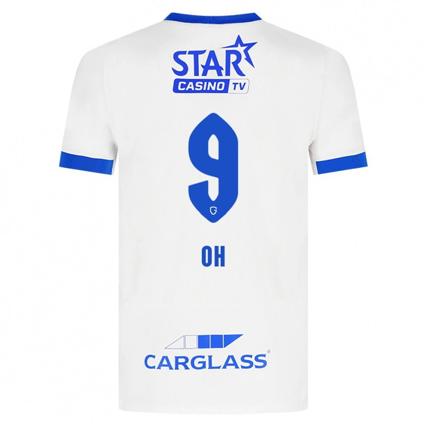Danxen Børn Hyeon-Gyu Oh #9 Hvid Blå Udebane Spillertrøjer 2026/27 Trøje T-Shirt