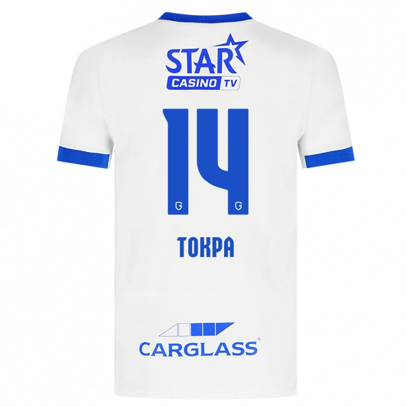 Danxen Børn Winner Tokpa #14 Hvid Blå Udebane Spillertrøjer 2026/27 Trøje T-Shirt
