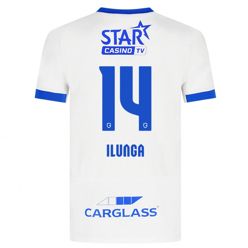 Danxen Børn Riccardo Ilunga #14 Hvid Blå Udebane Spillertrøjer 2026/27 Trøje T-Shirt