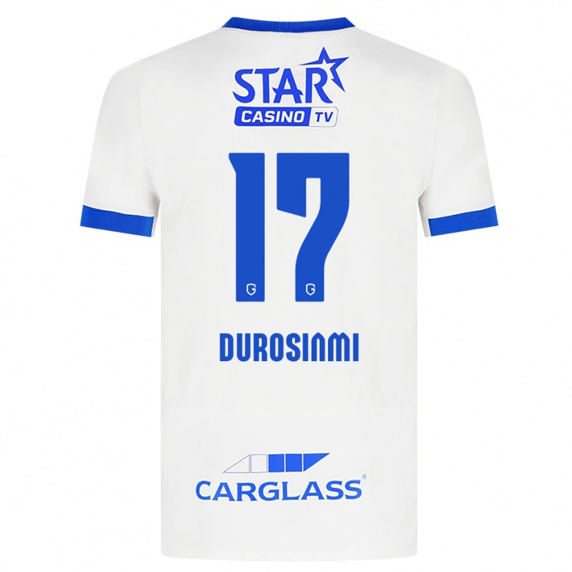 Danxen Børn Rafiu Durosinmi #17 Hvid Blå Udebane Spillertrøjer 2026/27 Trøje T-Shirt