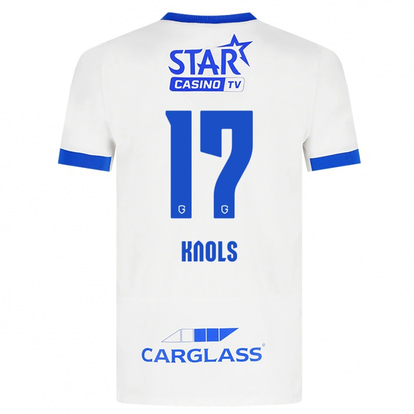 Danxen Børn Myrthe Knols #17 Hvid Blå Udebane Spillertrøjer 2026/27 Trøje T-Shirt