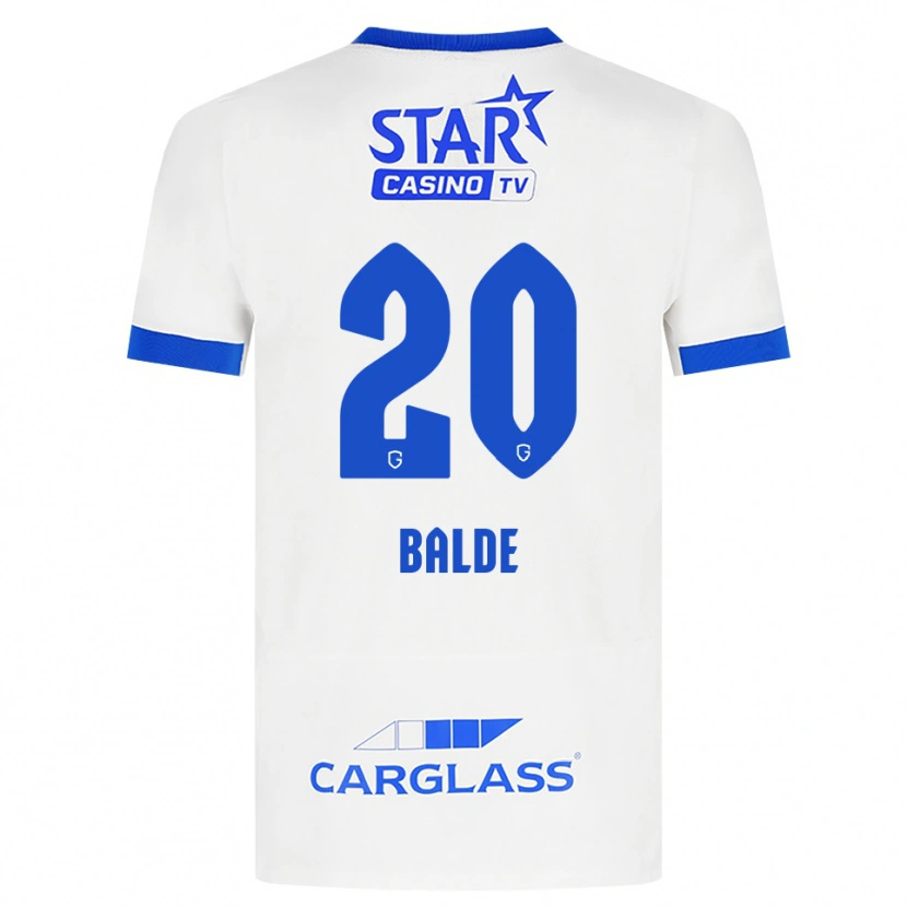Danxen Børn Thierno Balde #20 Hvid Blå Udebane Spillertrøjer 2026/27 Trøje T-Shirt