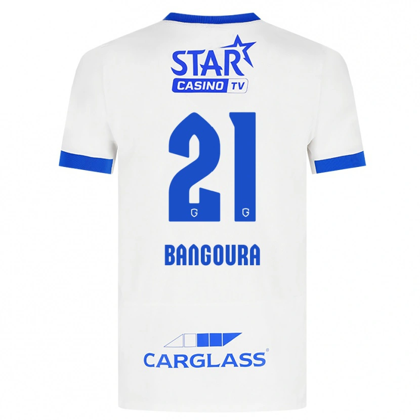 Danxen Børn Ibrahima Sory Bangoura #21 Hvid Blå Udebane Spillertrøjer 2026/27 Trøje T-Shirt